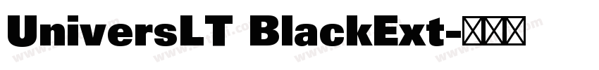 UniversLT BlackExt字体转换